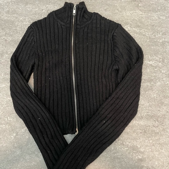 Mock neck zip cardigan - Picture 2 of 3